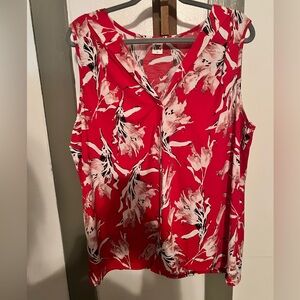 Sew In Love Scarlet and White Floral Blouse